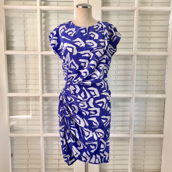 Thakoon Indigo Pale Blue Tribal Print Silk Dress 4